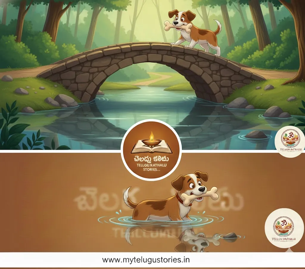 Dog and Bone Story in Telugu